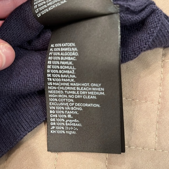 H&M Navy Fine-knit Cotton Cardigan/ NWT/4T - Picture 8 of 9